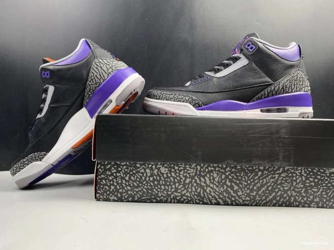 Jordan 3 Purple 050 Court Black CT8532 Air Retro 0803